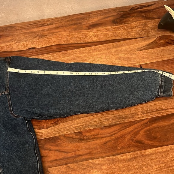 Vintage Jean jacket, Sherpa lined jacket, Sherpa lined jean jacket, Vint… - Picture 4 of 8